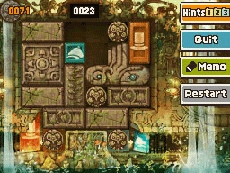 Slide the top round block up and right