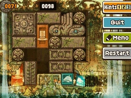 Slide the bottom round block up and left