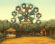 The Ferris Wheel in the park.