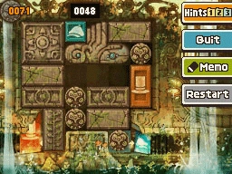 Slide the middle plain horizontal block left