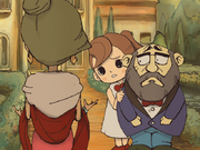 Professor Layton Curious Village - Flora scared of Robot Dahlia