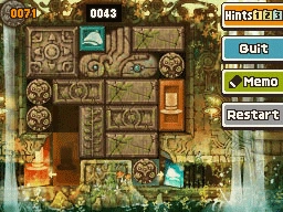 Slide the bottom left round block up and left