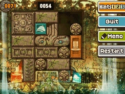 Slide the top plain horizontal block left