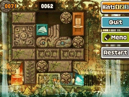 Slide the top plain horizontal block left