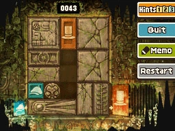 Slide the round block down and left