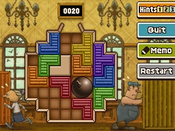 Slide the bottom orange block left - up - left - up - left - up