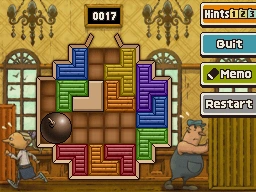 Slide the top orange block up