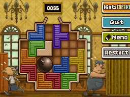 Slide the yellow block down - right - down