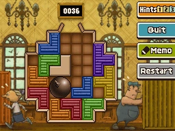 Slide the purple block down (1x) - right