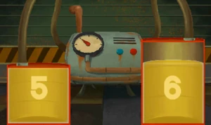 Move contents of the 8-liter drum to the 5-liter drum