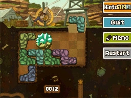 Slide the purple block down - left