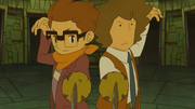 Randall und Hershel fechten in den Ruinen