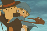 Layton und Luke in der Luft