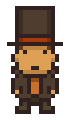 Pixel-Art Professor Layton und die Maske der Wunder