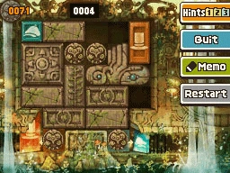 Slide the top round block left and down