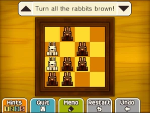 Jump the rabbit in the third column left