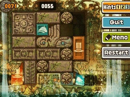 Slide the top round block up and left