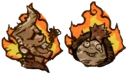 Muggs and Robbs' avatar whilst being burned with Ignaize