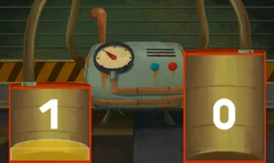 Move contents of the 8-liter drum to the 5-liter drum