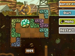 Slide the green block left