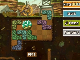 Slide the green block down - left