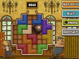 Slide the top orange block down - right