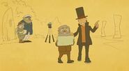 Schrader und Layton in den Credits des Films