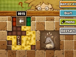 Move the top small piece right - up - right