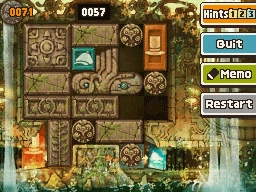 Slide a round block right and up