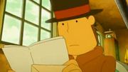 Layton receiving a letter