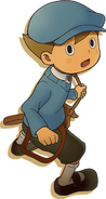 Full-Body Illustration Professor Layton und die verlorene Zukunft: HD für Mobilgeräte