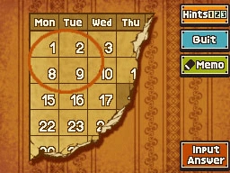 UF164] Calendar Conundrum | Professor Layton Wiki | Fandom
