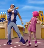 Sportacus can barely stand still!