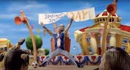 Once again, Sportacus is at the mercy of the boots.