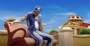 ...to his seat.