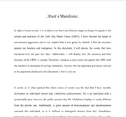 Pool's manifesto