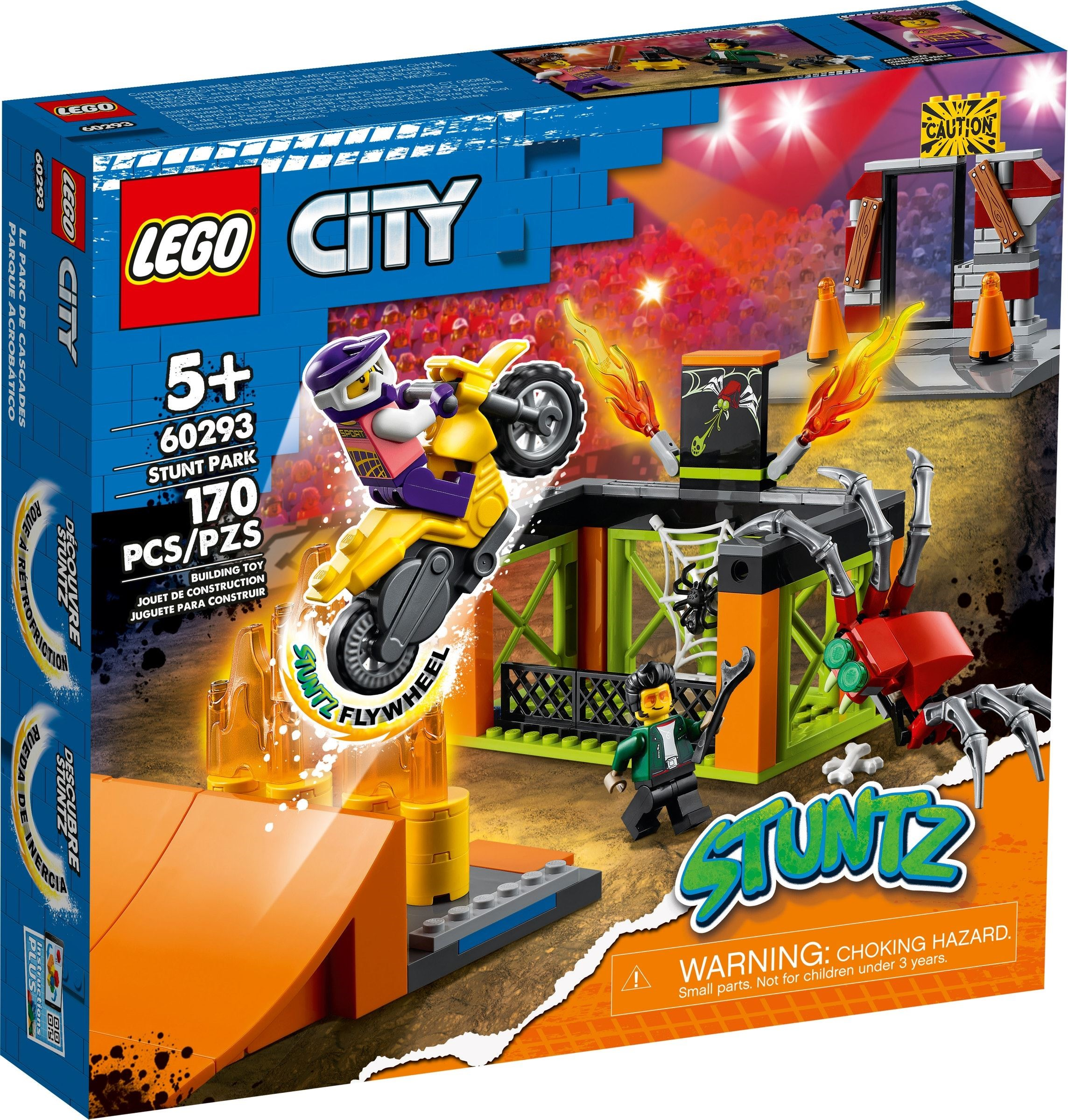 LEGO City Stuntz The Shark Attack Stunt Challenge Adventure Series Toy with  Flywheel Powered Stunt Bike & Racer Minifigure, Toys for Kids Years Old
