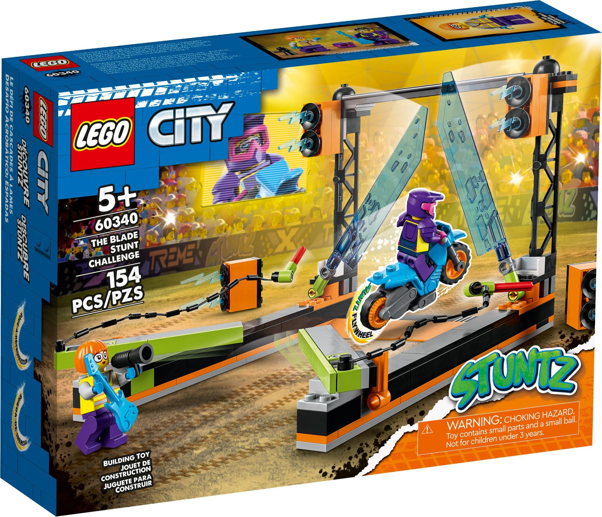 LEGO City Stuntz The Knockdown Stunt Challenge Playset, 60341 Adventure TV  Series Action Toy for Kids Aged 5 Plus with Stunt Bike, Racer & Accessories