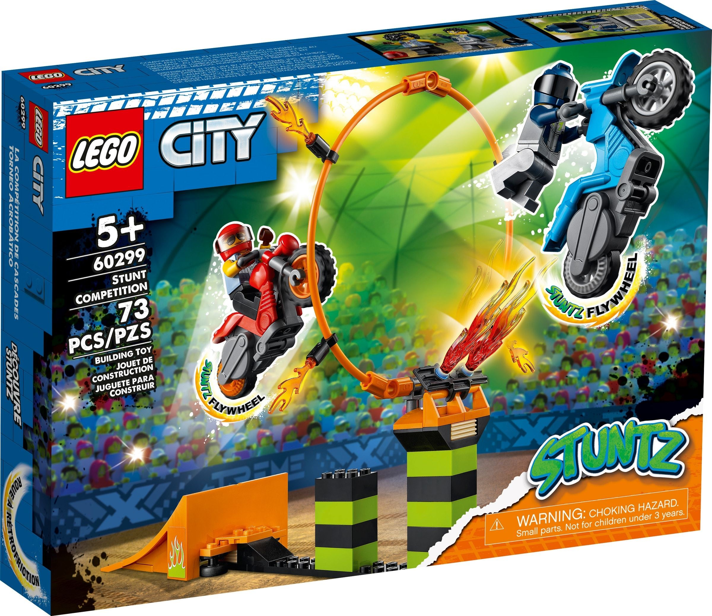 LEGO City Stuntz The Knockdown Stunt Challenge Playset, 60341 Adventure TV  Series Action Toy for Kids Aged 5 Plus with Stunt Bike, Racer & Accessories