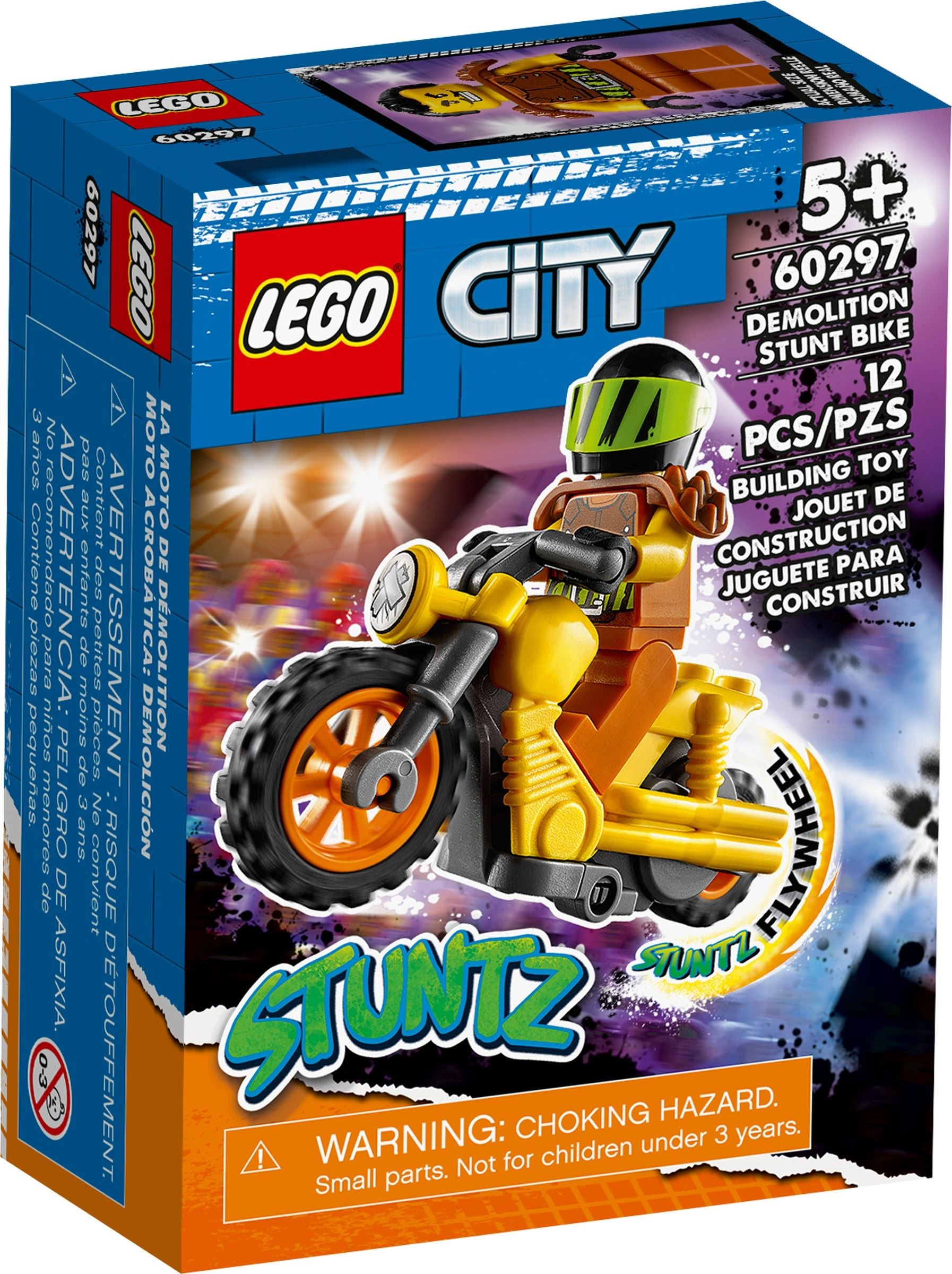 LEGO City Stuntz The Shark Attack Stunt Challenge Adventure Series Toy with  Flywheel Powered Stunt Bike & Racer Minifigure, Toys for Kids Years Old