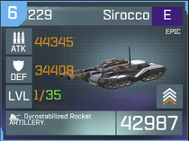 Sirocco - Rank 1, Level 1