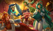 Pajama Guardians Ezreal, Lulu, Lux, Miss Fortune, Soraka