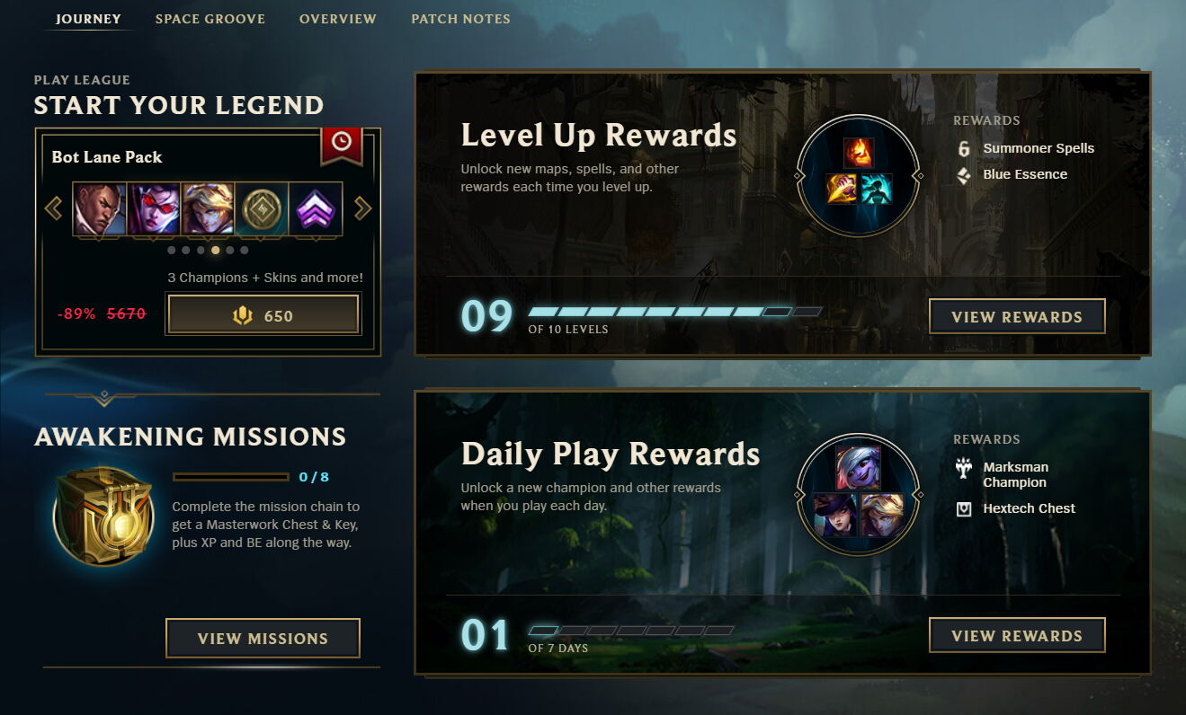 ALL League of Legend Level Up Rewards