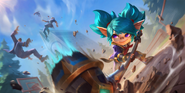 Battle Academia Poppy "Legends of Runeterra" Illustration 2 (by Riot Contracted Artists Polar Engine)