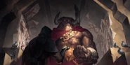 Minotaur Reckoner "Legends of Runeterra" Illustration (by Riot Contracted Artists Sixmorevodka Studio)