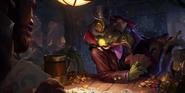 Honest Croupier "Legends of Runeterra" Illustration (by Riot Contracted Artists Caravan Studio)