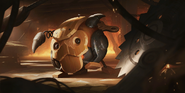 Patched Poro "Legends of Runeterra" Illustration (by Riot Contracted Artist Dao Trong Le)