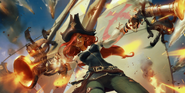 Miss Fortune "Legends of Runeterra" Illustration 2 (by Riot Contracted Artists Sixmorevodka Studio)