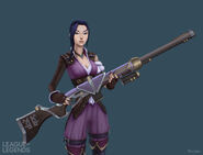 Arcane Caitlyn Model 1 (by Riot Artist Yekaterina 'SilverUnicorn' Bourykina)