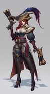 Captain Fortune Concept 3 (by Riot Artist Paul 'Zeronis' Kwon)